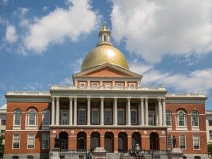 Massachusetts State House on Boston Freedom Trail USA